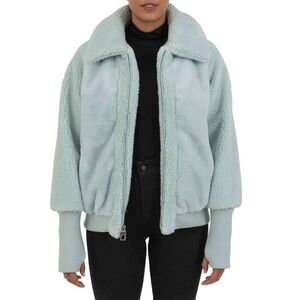 CYN & LUCA Mint Oversized Faux Fur Coat